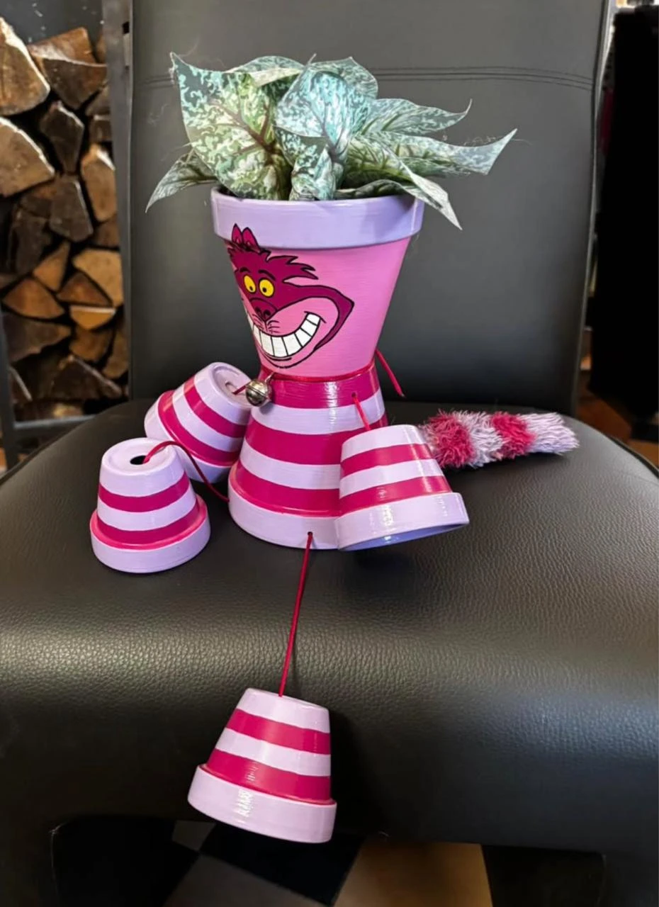 😻 Pot décoration d'artisanat « fait main » Chat du Cheshire – photo 7